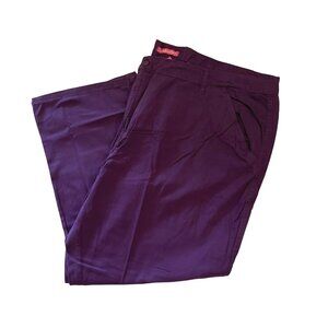 Woman Within Purple Pants Size 32W Natural Fit Cotton Casual Wear